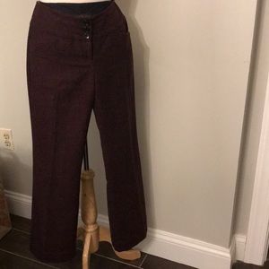 Maroon wool blend dress slacks